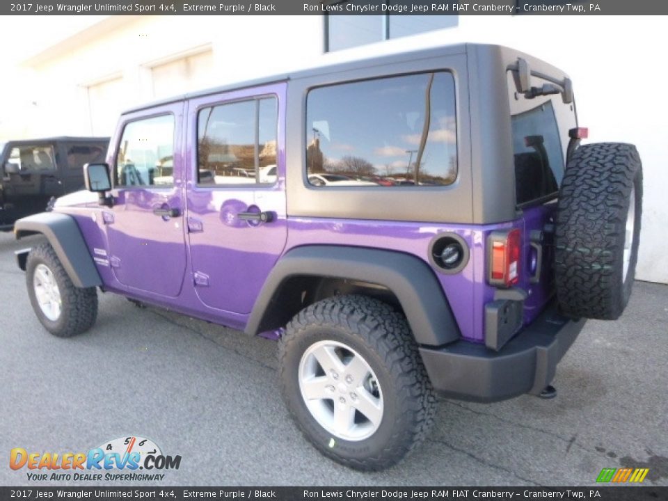 2017 Jeep Wrangler Unlimited Sport 4x4 Extreme Purple / Black Photo #4