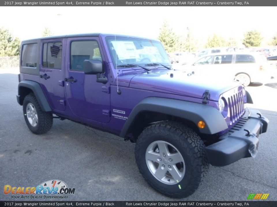 2017 Jeep Wrangler Unlimited Sport 4x4 Extreme Purple / Black Photo #7