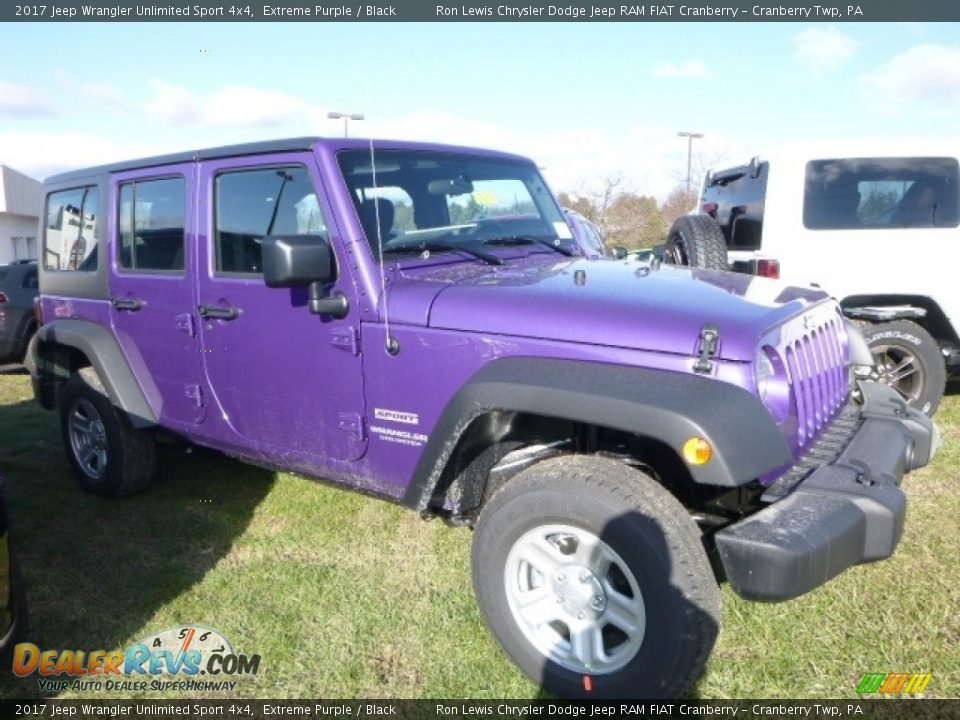2017 Jeep Wrangler Unlimited Sport 4x4 Extreme Purple / Black Photo #6