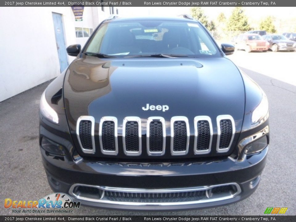 2017 Jeep Cherokee Limited 4x4 Diamond Black Crystal Pearl / Black Photo #7