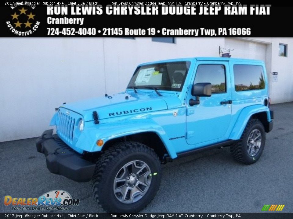 2017 Jeep Wrangler Rubicon 4x4 Chief Blue / Black Photo #1