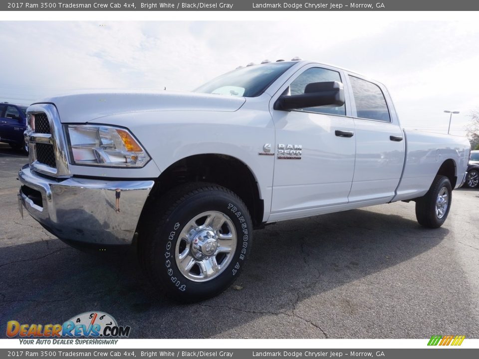 2017 Ram 3500 Tradesman Crew Cab 4x4 Bright White / Black/Diesel Gray Photo #1