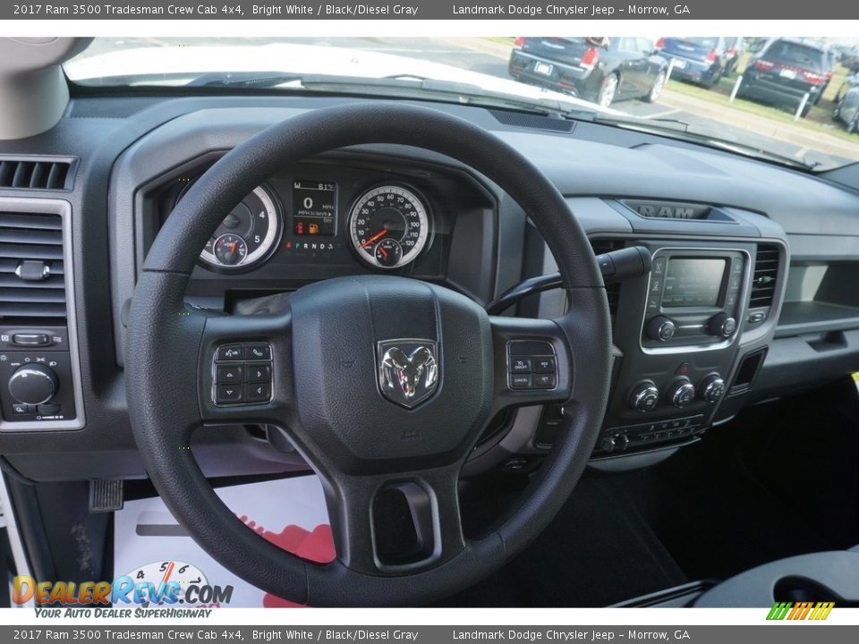 2017 Ram 3500 Tradesman Crew Cab 4x4 Bright White / Black/Diesel Gray Photo #8
