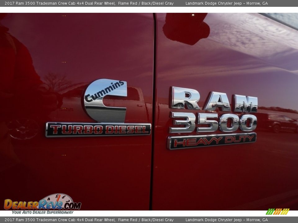 2017 Ram 3500 Tradesman Crew Cab 4x4 Dual Rear Wheel Flame Red / Black/Diesel Gray Photo #6