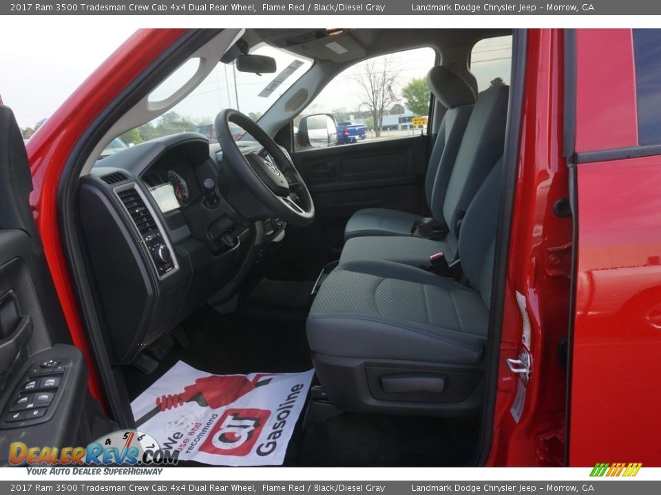 2017 Ram 3500 Tradesman Crew Cab 4x4 Dual Rear Wheel Flame Red / Black/Diesel Gray Photo #7