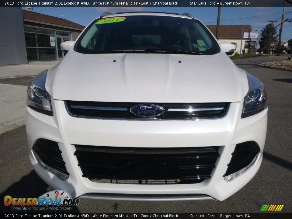 2013 Ford Escape Titanium 2.0L EcoBoost 4WD White Platinum Metallic Tri-Coat / Charcoal Black Photo #2