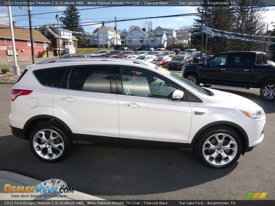 2013 Ford Escape Titanium 2.0L EcoBoost 4WD White Platinum Metallic Tri-Coat / Charcoal Black Photo #4