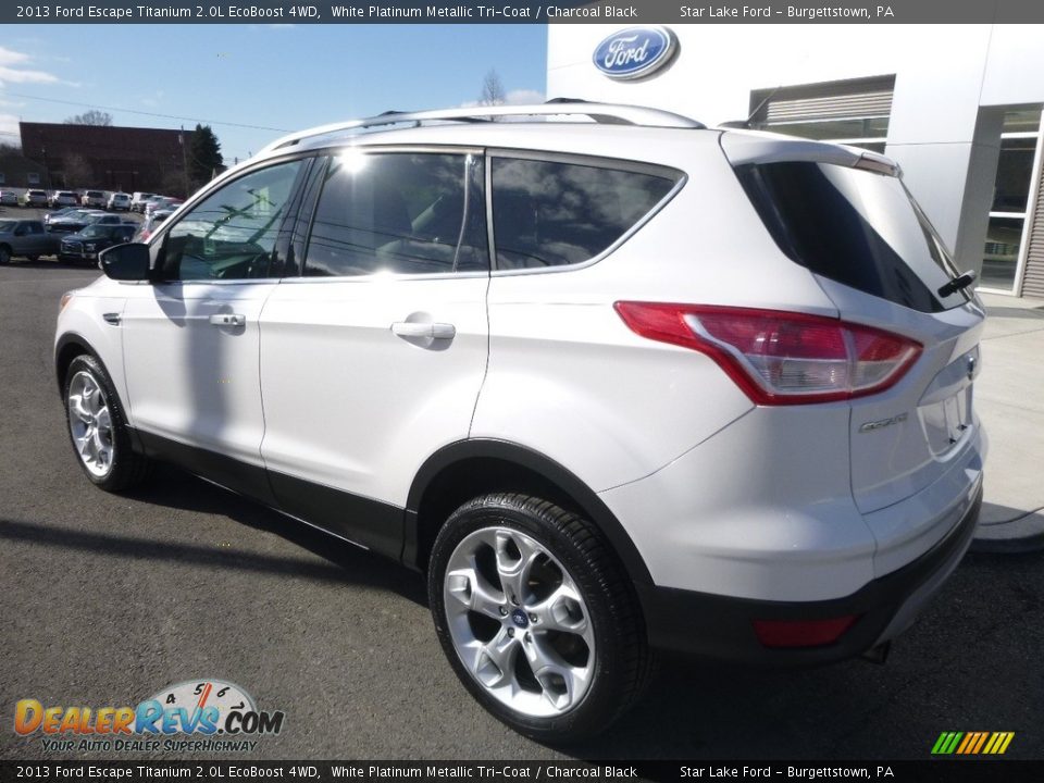 2013 Ford Escape Titanium 2.0L EcoBoost 4WD White Platinum Metallic Tri-Coat / Charcoal Black Photo #7