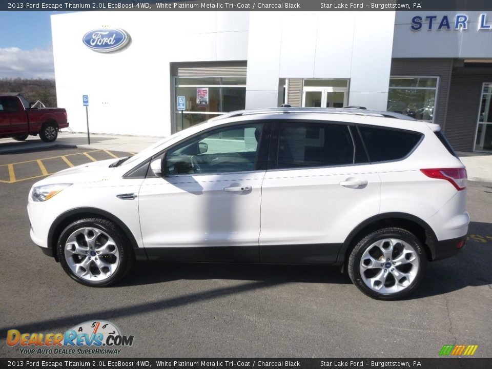2013 Ford Escape Titanium 2.0L EcoBoost 4WD White Platinum Metallic Tri-Coat / Charcoal Black Photo #8