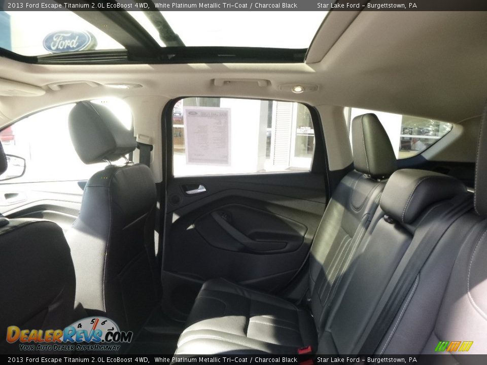 2013 Ford Escape Titanium 2.0L EcoBoost 4WD White Platinum Metallic Tri-Coat / Charcoal Black Photo #10