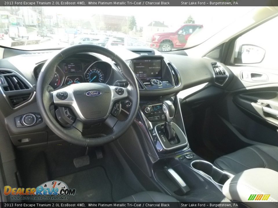 2013 Ford Escape Titanium 2.0L EcoBoost 4WD White Platinum Metallic Tri-Coat / Charcoal Black Photo #11