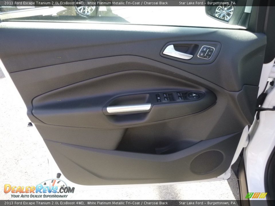 2013 Ford Escape Titanium 2.0L EcoBoost 4WD White Platinum Metallic Tri-Coat / Charcoal Black Photo #12