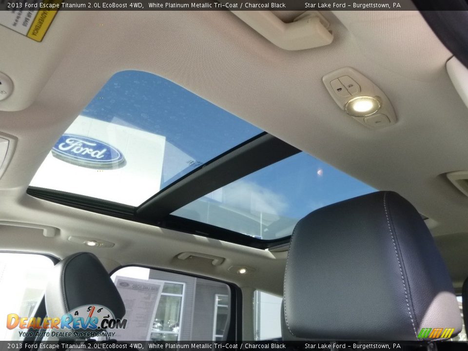 2013 Ford Escape Titanium 2.0L EcoBoost 4WD White Platinum Metallic Tri-Coat / Charcoal Black Photo #15