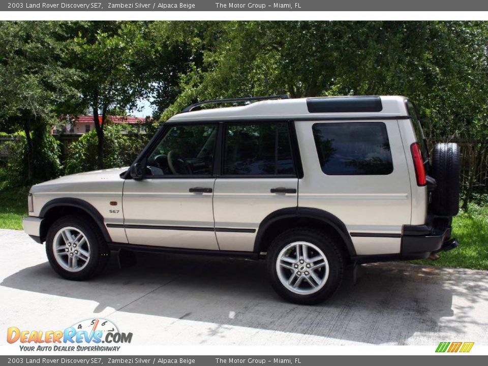 2003 Land Rover Discovery SE7 Zambezi Silver / Alpaca Beige Photo #7