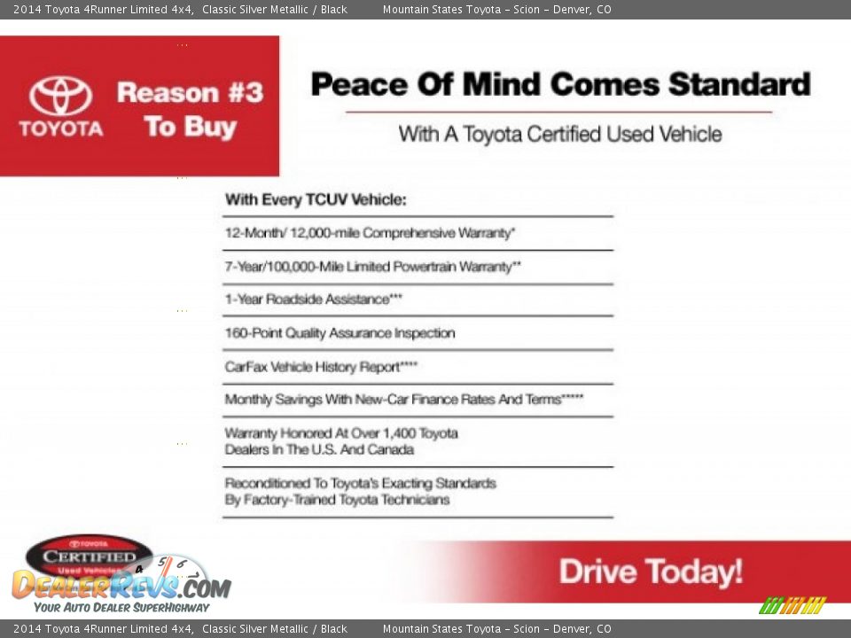Dealer Info of 2014 Toyota 4Runner Limited 4x4 Photo #32