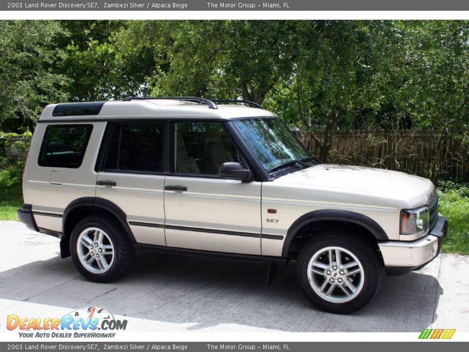 2003 Land Rover Discovery SE7 Zambezi Silver / Alpaca Beige Photo #17