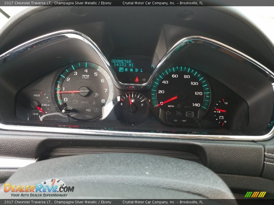 2017 Chevrolet Traverse LT Champagne Silver Metallic / Ebony Photo #14