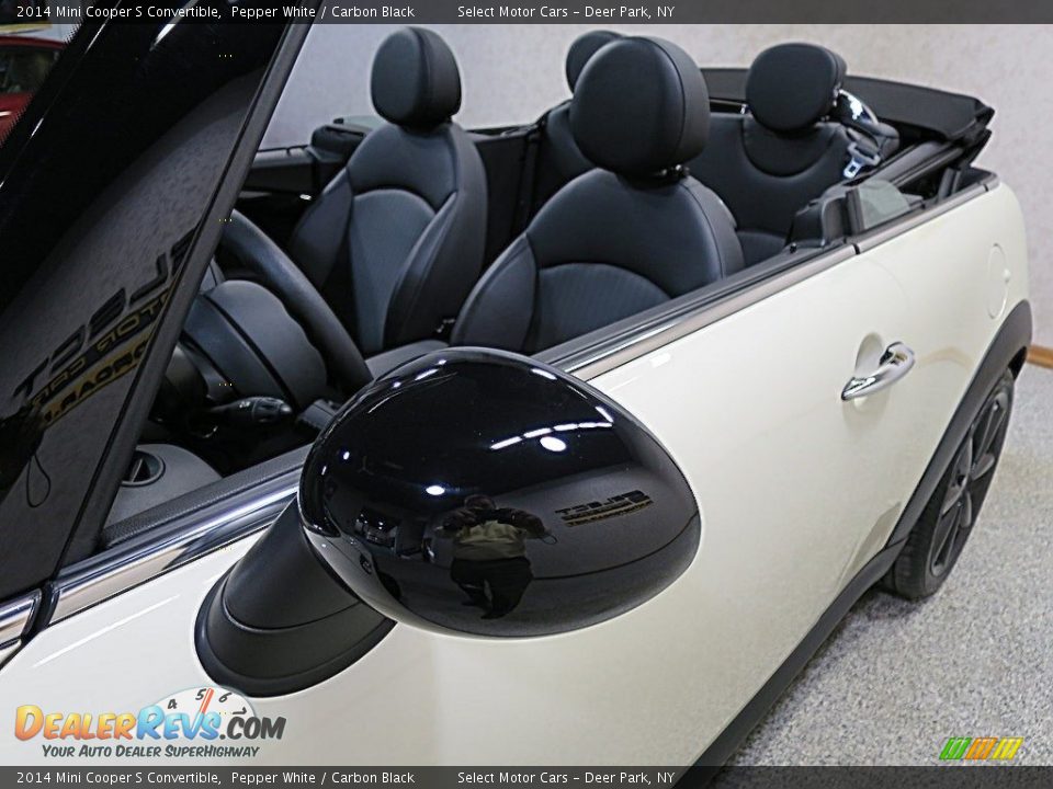 2014 Mini Cooper S Convertible Pepper White / Carbon Black Photo #16
