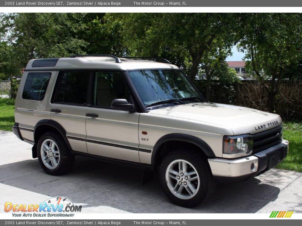 2003 Land Rover Discovery SE7 Zambezi Silver / Alpaca Beige Photo #18