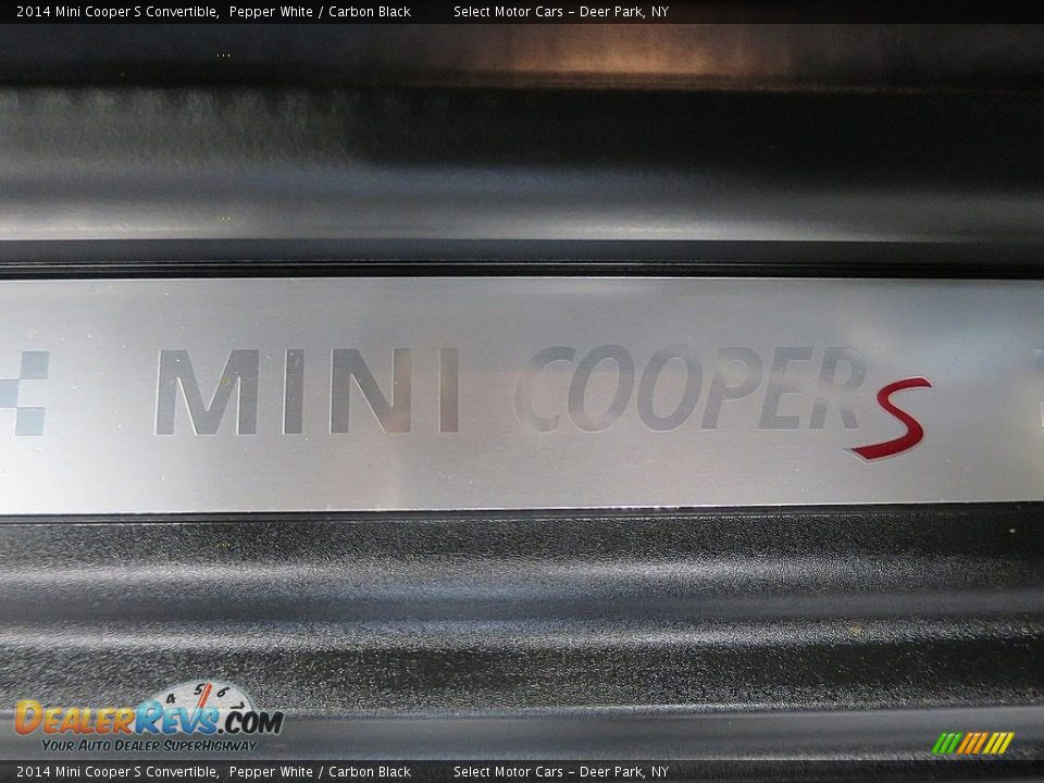 2014 Mini Cooper S Convertible Pepper White / Carbon Black Photo #33