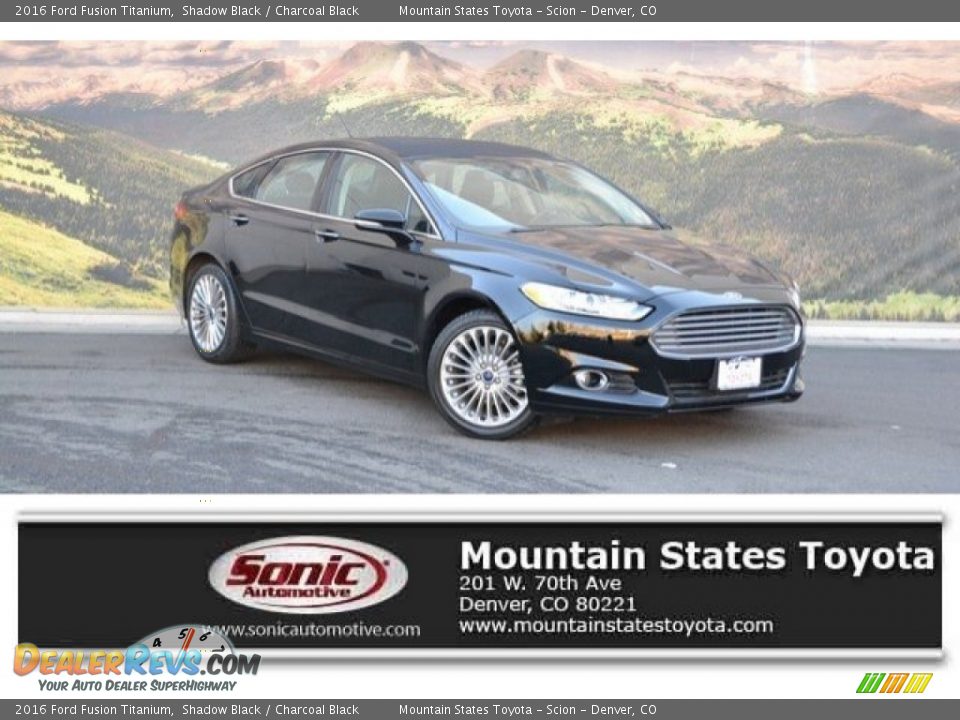 2016 Ford Fusion Titanium Shadow Black / Charcoal Black Photo #1