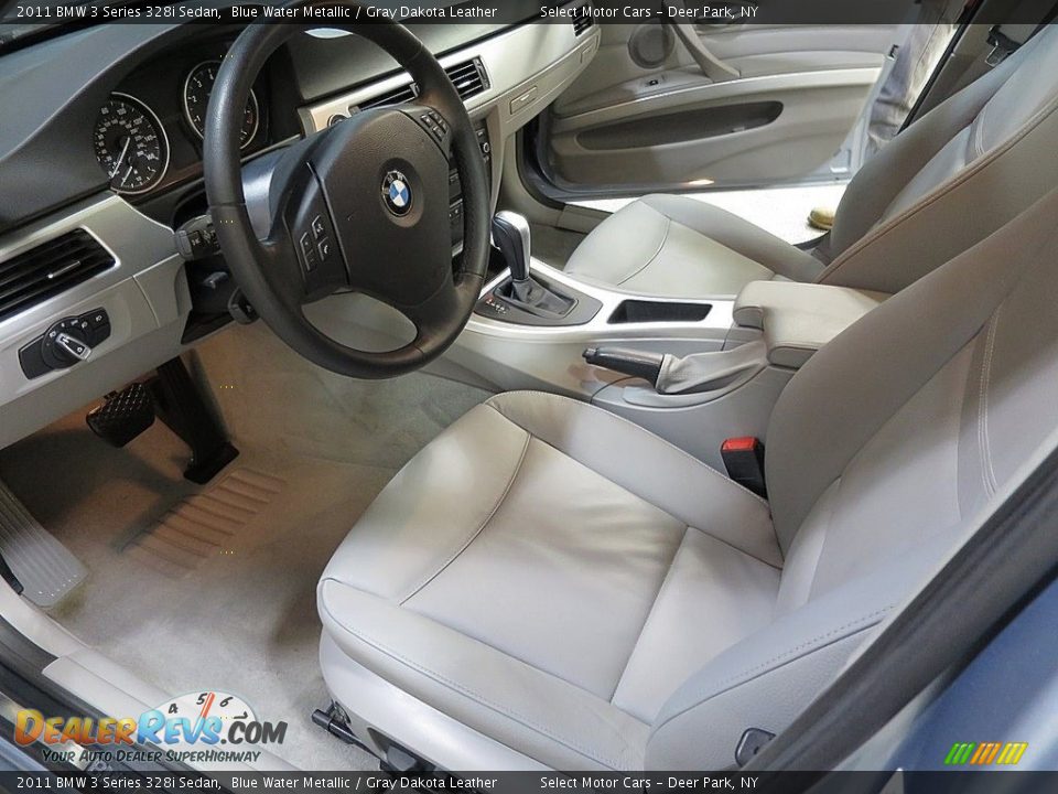 2011 BMW 3 Series 328i Sedan Blue Water Metallic / Gray Dakota Leather Photo #15