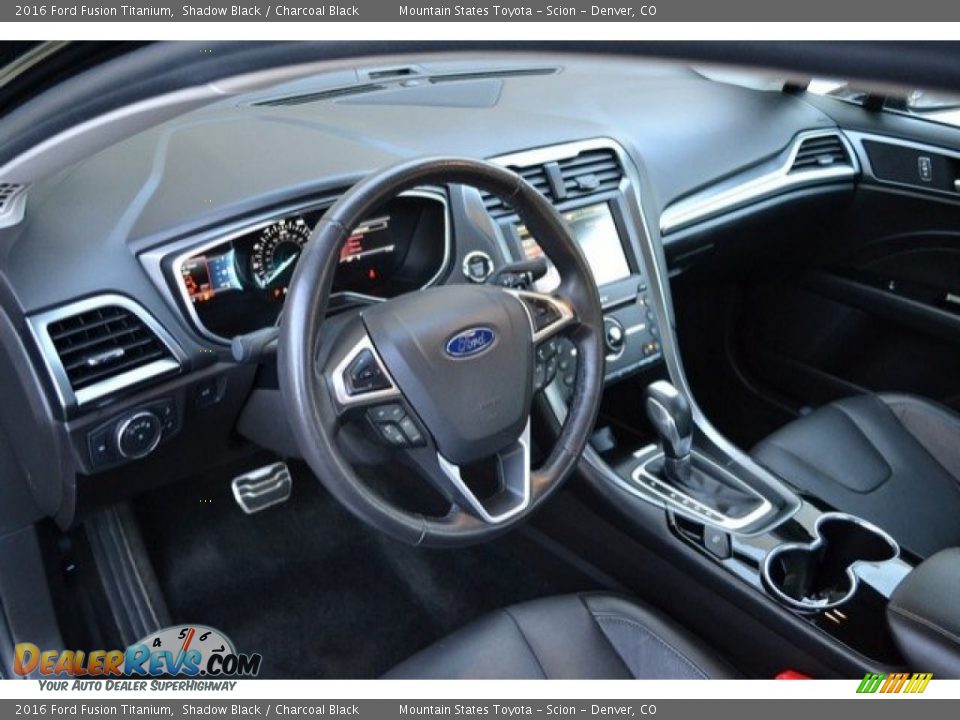 2016 Ford Fusion Titanium Shadow Black / Charcoal Black Photo #10