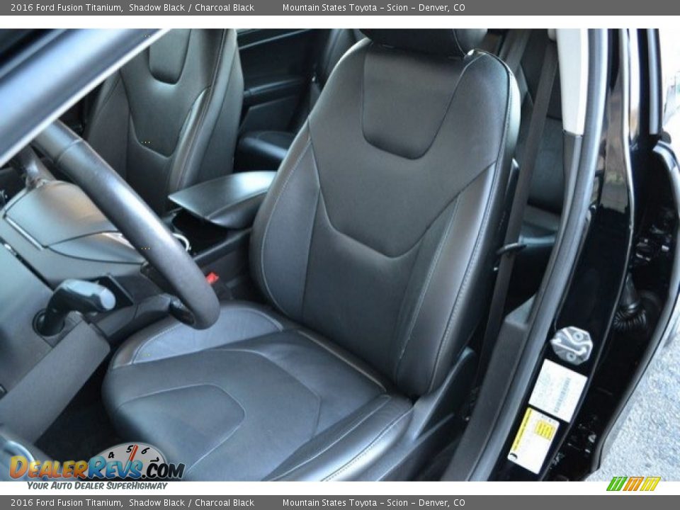 2016 Ford Fusion Titanium Shadow Black / Charcoal Black Photo #12