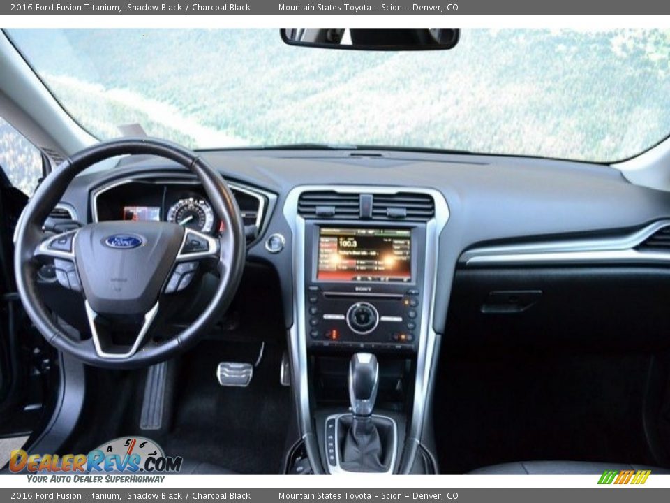 2016 Ford Fusion Titanium Shadow Black / Charcoal Black Photo #13