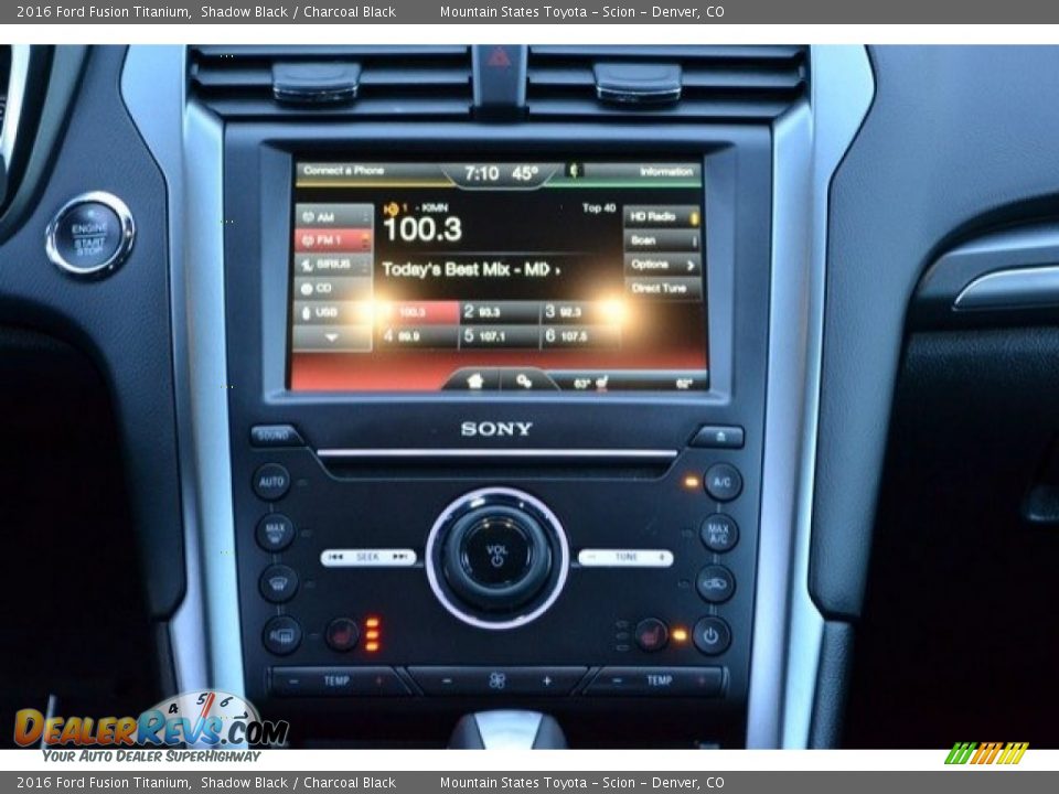2016 Ford Fusion Titanium Shadow Black / Charcoal Black Photo #16
