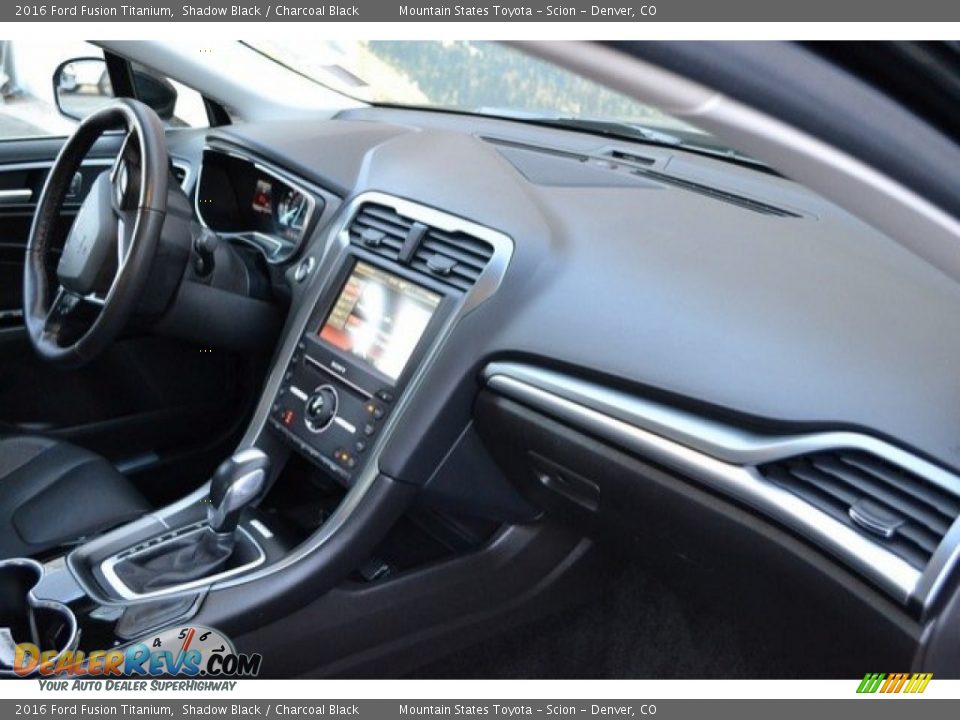 2016 Ford Fusion Titanium Shadow Black / Charcoal Black Photo #17