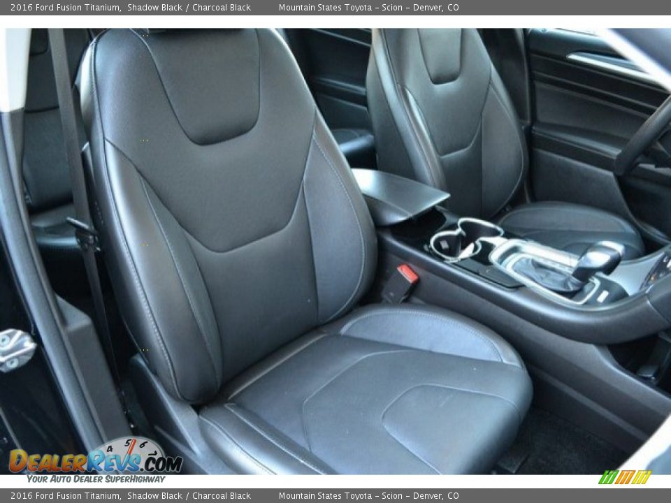 2016 Ford Fusion Titanium Shadow Black / Charcoal Black Photo #19
