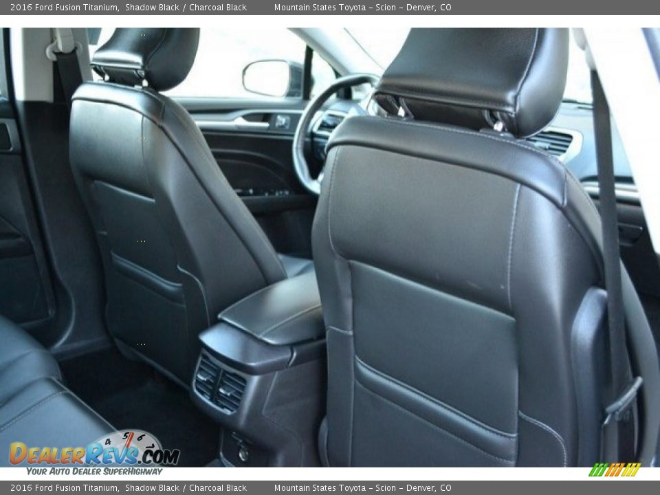 2016 Ford Fusion Titanium Shadow Black / Charcoal Black Photo #21