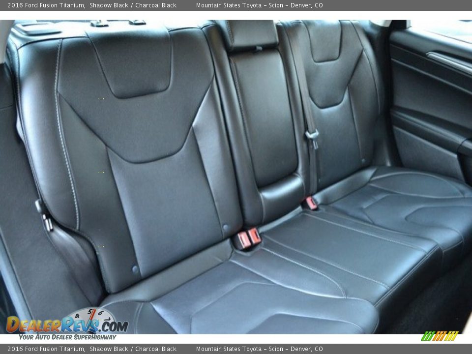 2016 Ford Fusion Titanium Shadow Black / Charcoal Black Photo #24