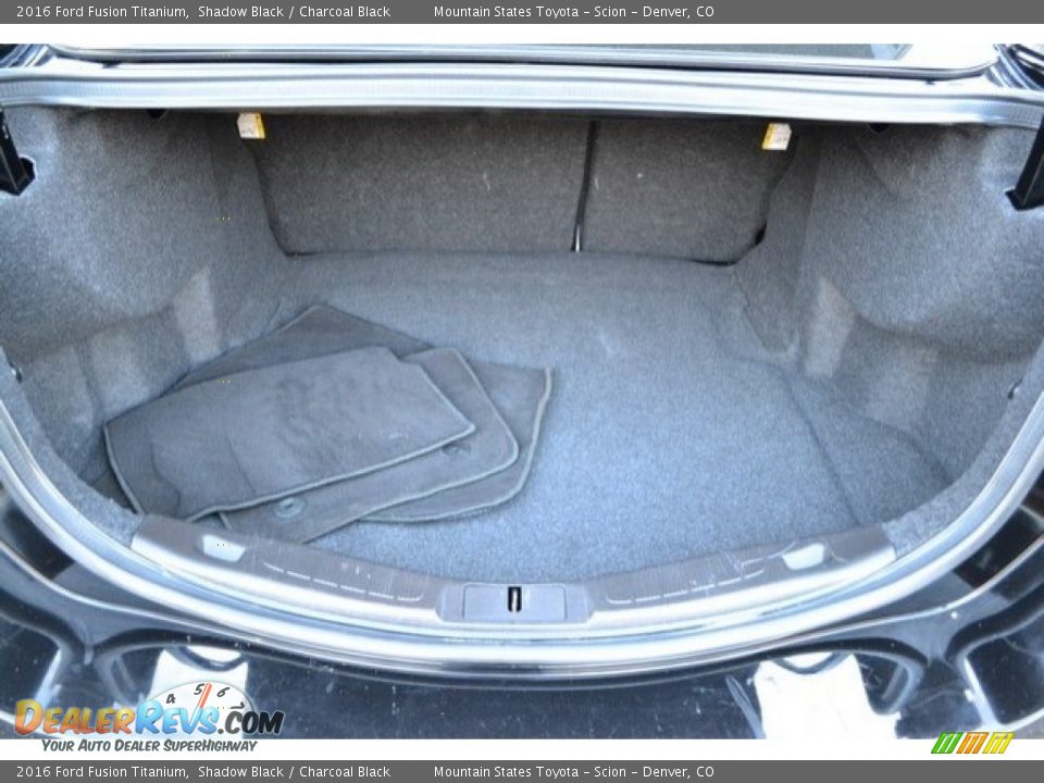 2016 Ford Fusion Titanium Shadow Black / Charcoal Black Photo #27