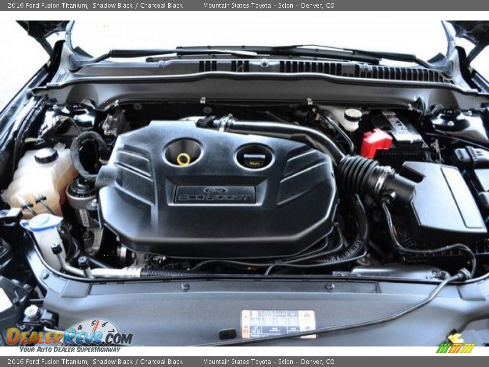 2016 Ford Fusion Titanium Shadow Black / Charcoal Black Photo #28