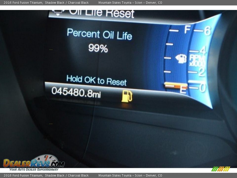 2016 Ford Fusion Titanium Shadow Black / Charcoal Black Photo #30