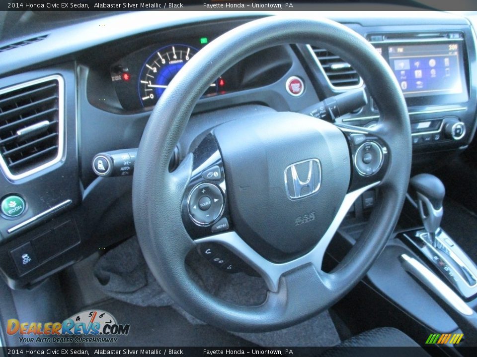 2014 Honda Civic EX Sedan Alabaster Silver Metallic / Black Photo #10