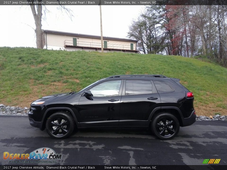 2017 Jeep Cherokee Altitude Diamond Black Crystal Pearl / Black Photo #1