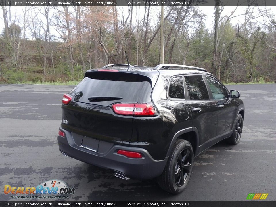 2017 Jeep Cherokee Altitude Diamond Black Crystal Pearl / Black Photo #6