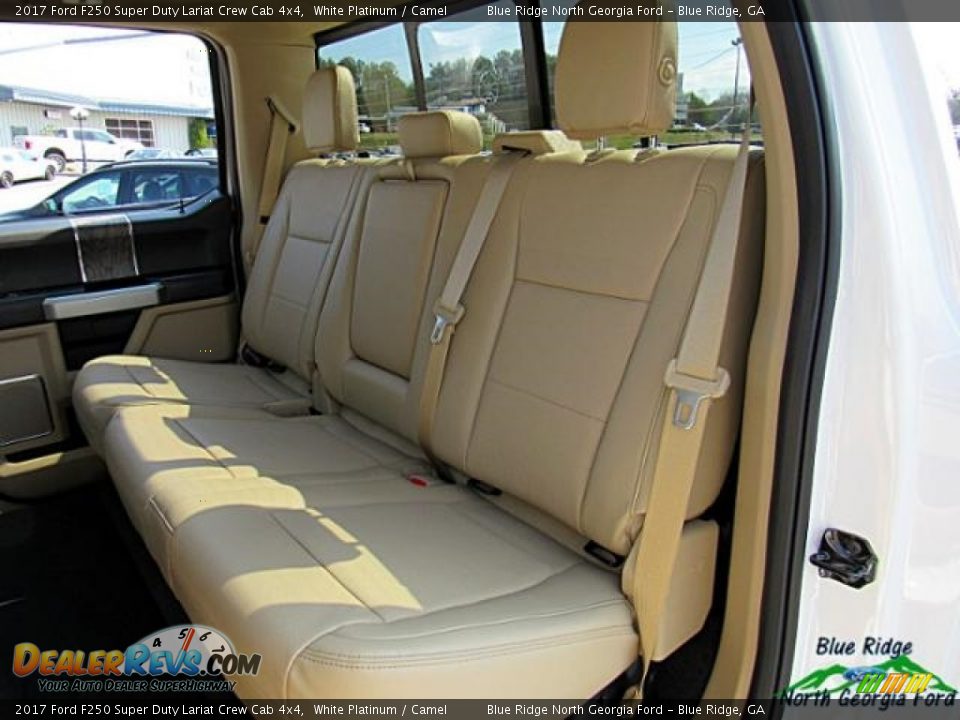2017 Ford F250 Super Duty Lariat Crew Cab 4x4 White Platinum / Camel Photo #13