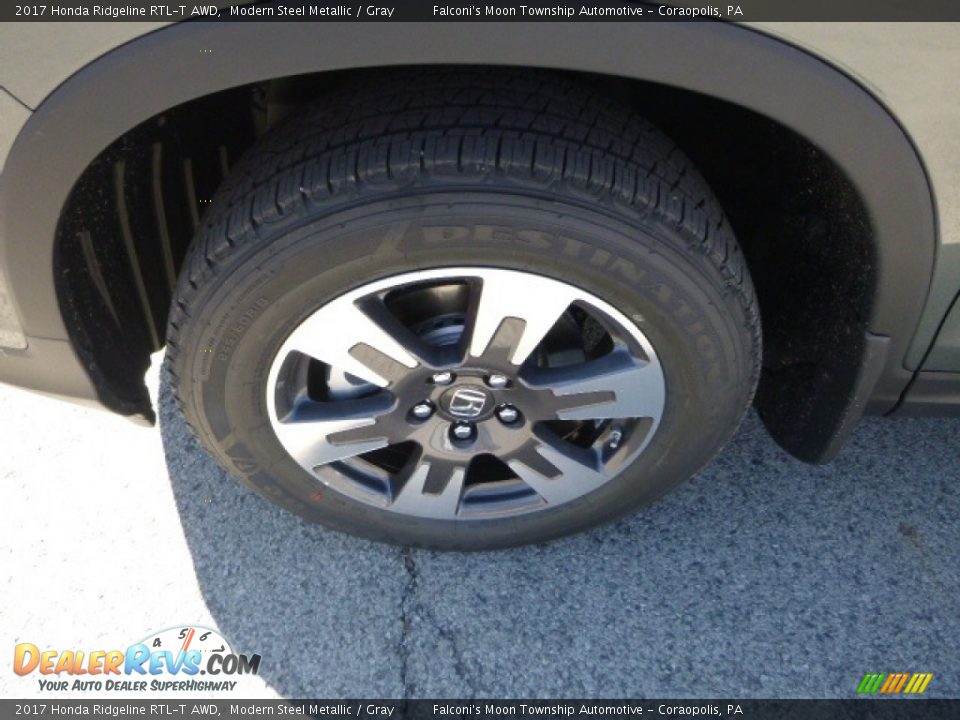 2017 Honda Ridgeline RTL-T AWD Modern Steel Metallic / Gray Photo #7