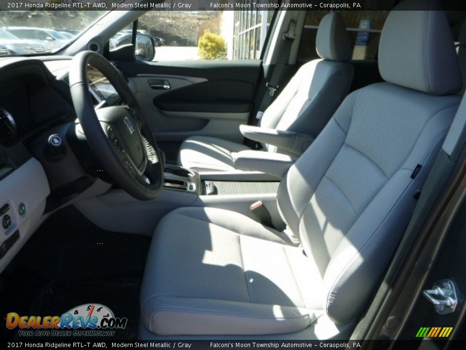 2017 Honda Ridgeline RTL-T AWD Modern Steel Metallic / Gray Photo #8