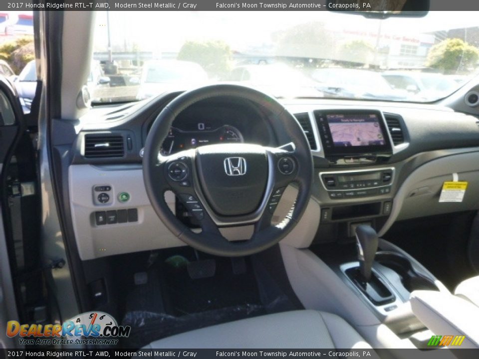 2017 Honda Ridgeline RTL-T AWD Modern Steel Metallic / Gray Photo #10