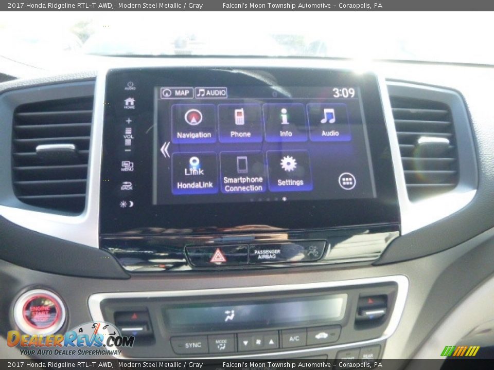 2017 Honda Ridgeline RTL-T AWD Modern Steel Metallic / Gray Photo #12