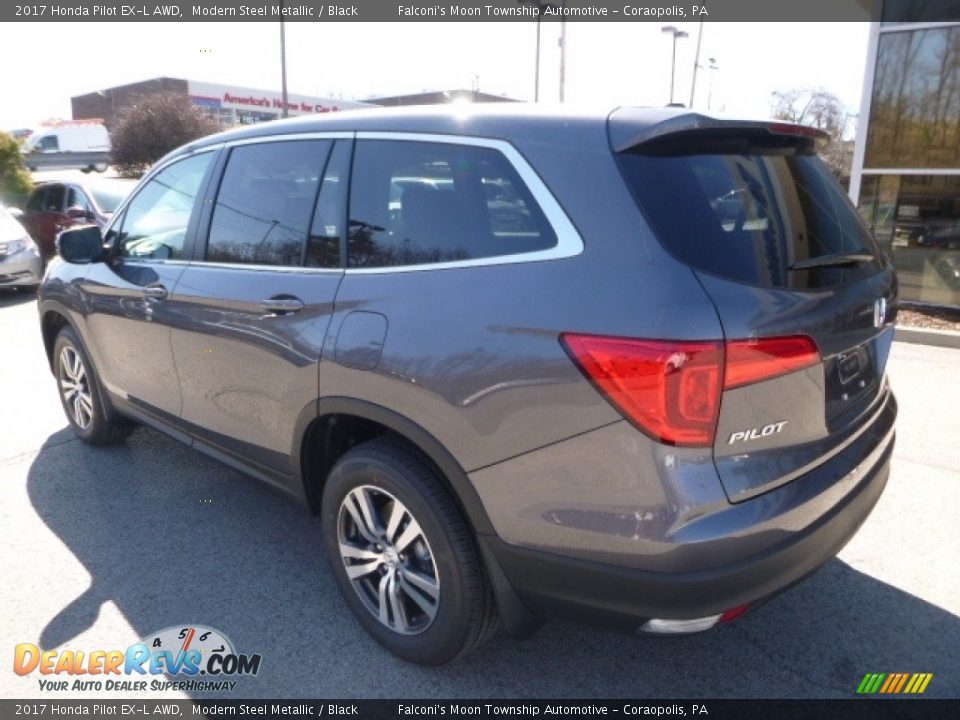 2017 Honda Pilot EX-L AWD Modern Steel Metallic / Black Photo #2