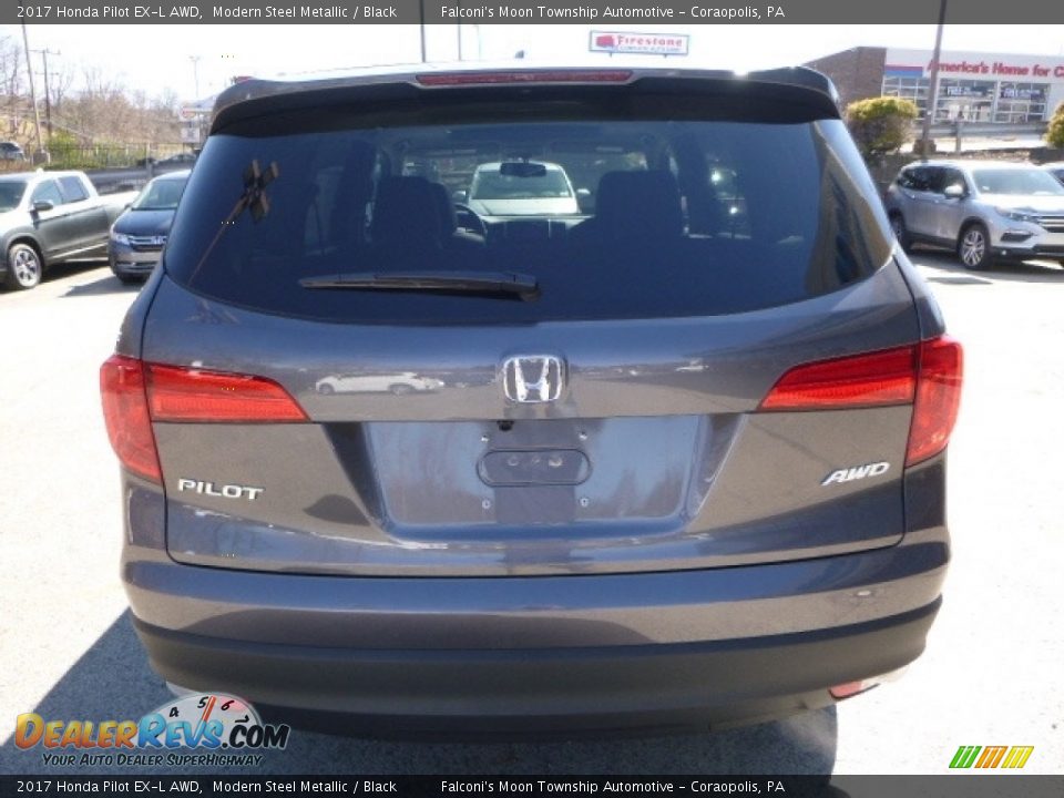 2017 Honda Pilot EX-L AWD Modern Steel Metallic / Black Photo #3