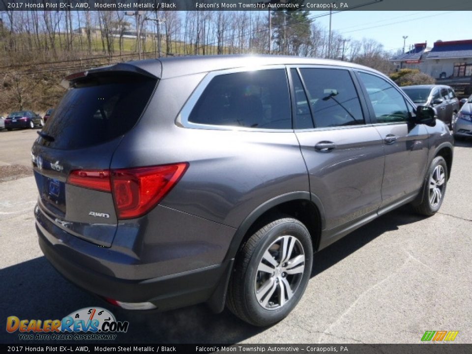 2017 Honda Pilot EX-L AWD Modern Steel Metallic / Black Photo #4
