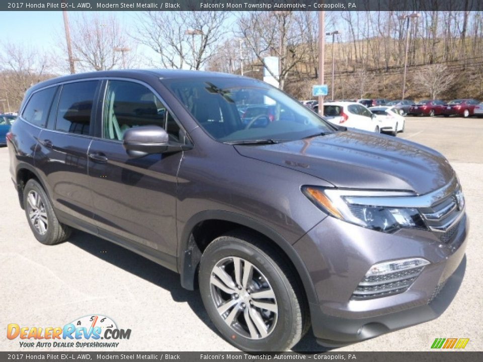 2017 Honda Pilot EX-L AWD Modern Steel Metallic / Black Photo #5