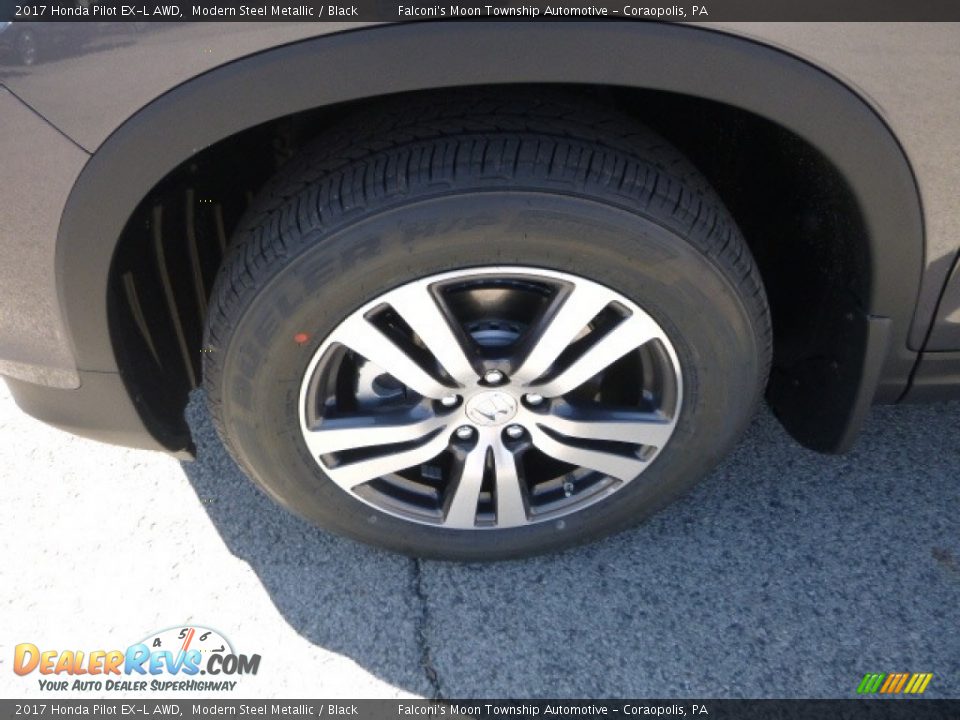 2017 Honda Pilot EX-L AWD Modern Steel Metallic / Black Photo #7